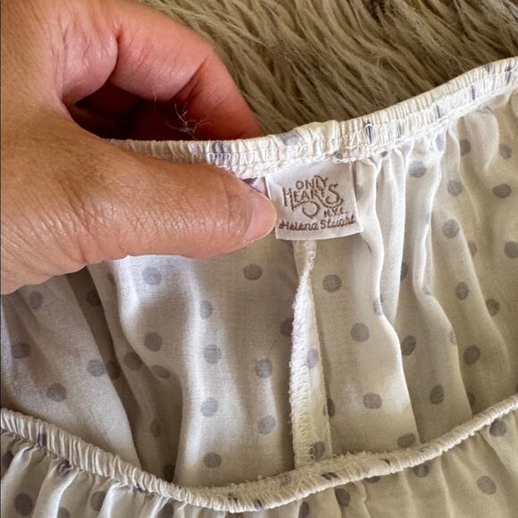 Only Hearts Emily Sleep Shorts White Lavender Polka Dots Size Small - Picture 4 of 5